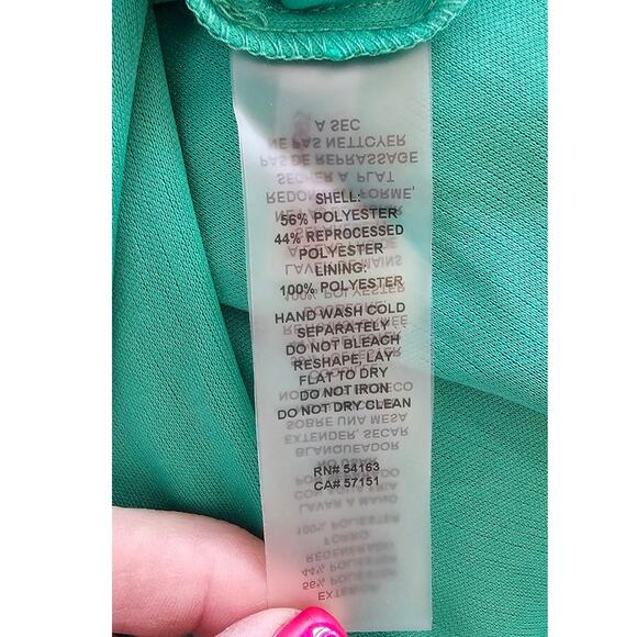 NWT Vince Camuto Women's Chain-Trim Blouson Halter Gown Maxi Dress Size 8 Green - Picture 9 of 10